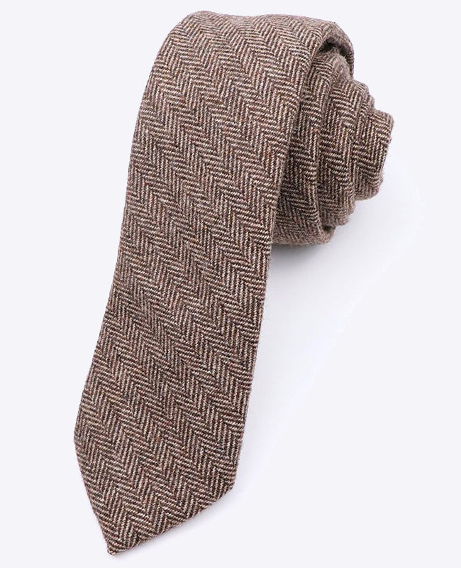 Gravata Tartan Cinzento n°12 Homem em Lã «Norbert»