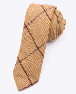 Gravata Tartan Castanho n°1 Homem em Lã | Nobert - Unipap's