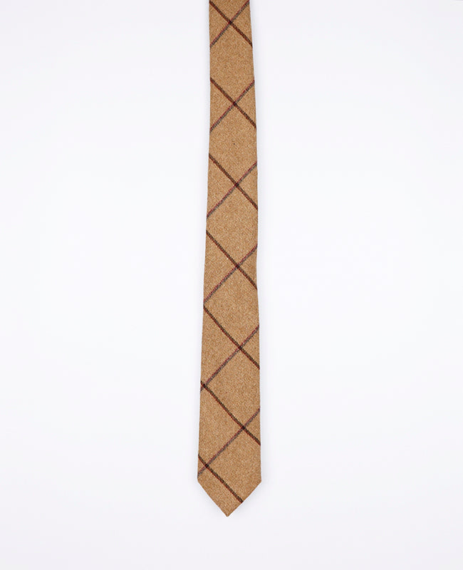 Gravata Tartan Castanho n°1 Homem em Lã | Nobert - Unipap's
