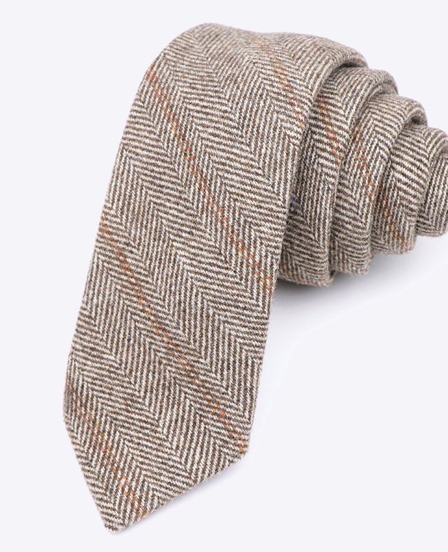 Gravata Tartan Cinzento n°3 Homem em Lã | Norbert - Unipap's