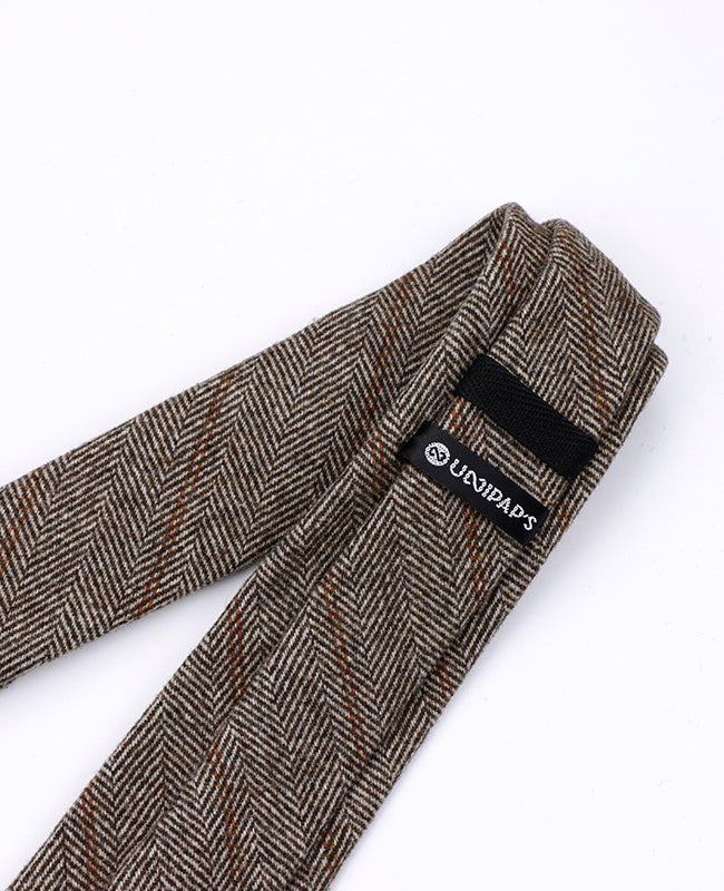 Gravata Tartan Cinzento n°3 Homem em Lã | Norbert - Unipap's