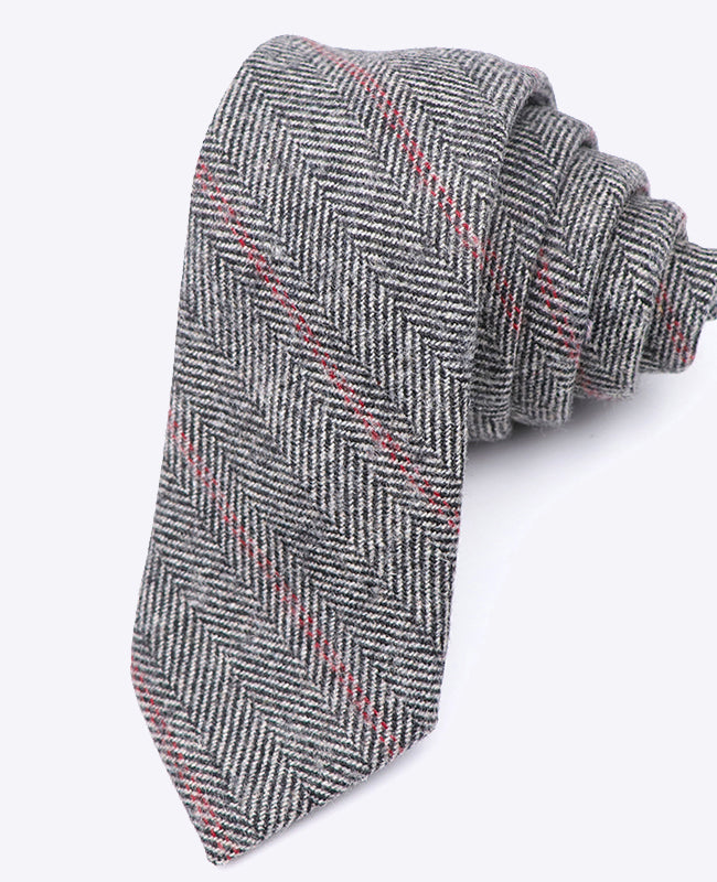 Gravata Tartan Cinzento n°4 Homem em Lã | Norbert - Unipap's