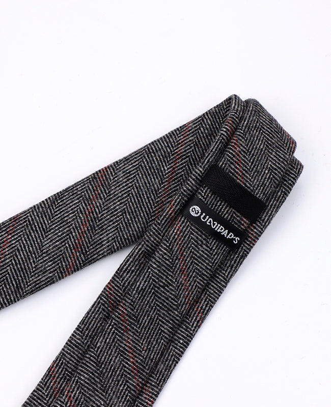 Gravata Tartan Cinzento n°4 Homem em Lã | Norbert - Unipap's