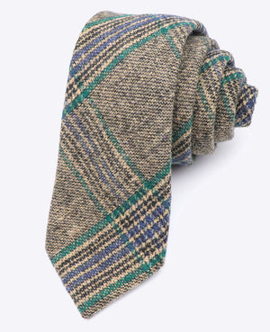 Gravata Tartan Cinzento n°5 Homem em Lã | Norbert - Unipap's