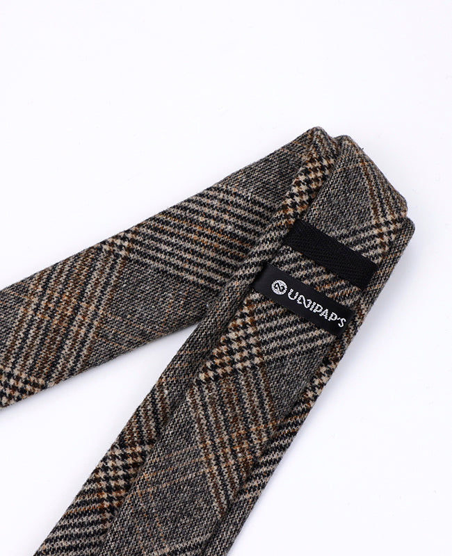 Gravata Tartan Cinzento n°6 Homem em Lã | Norbert - Unipap's