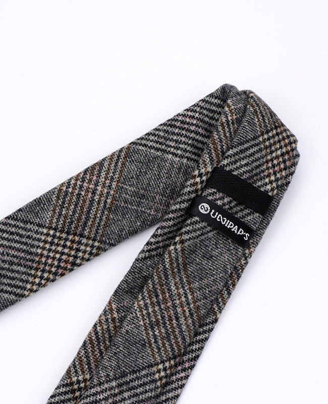 Gravata Tartan Cinzento n°7 Homem em Lã | Norbert - Unipap's