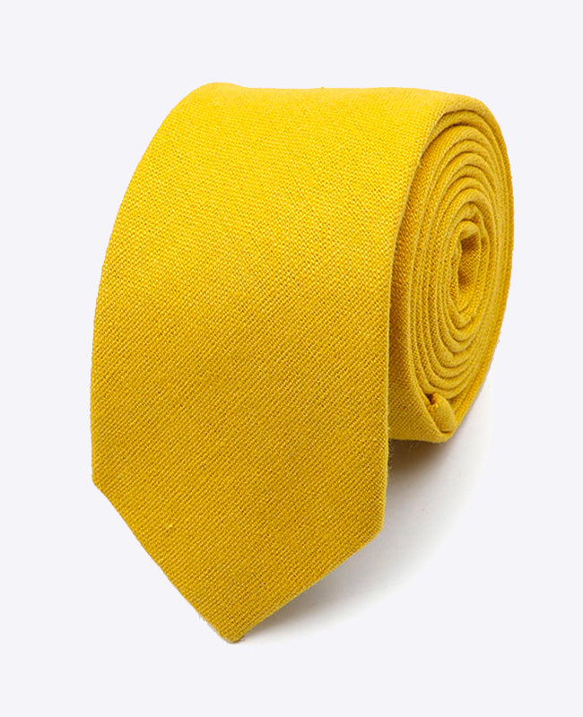 Gravata Amarelo n°1 Homem em Linho | Basile - Unipap's