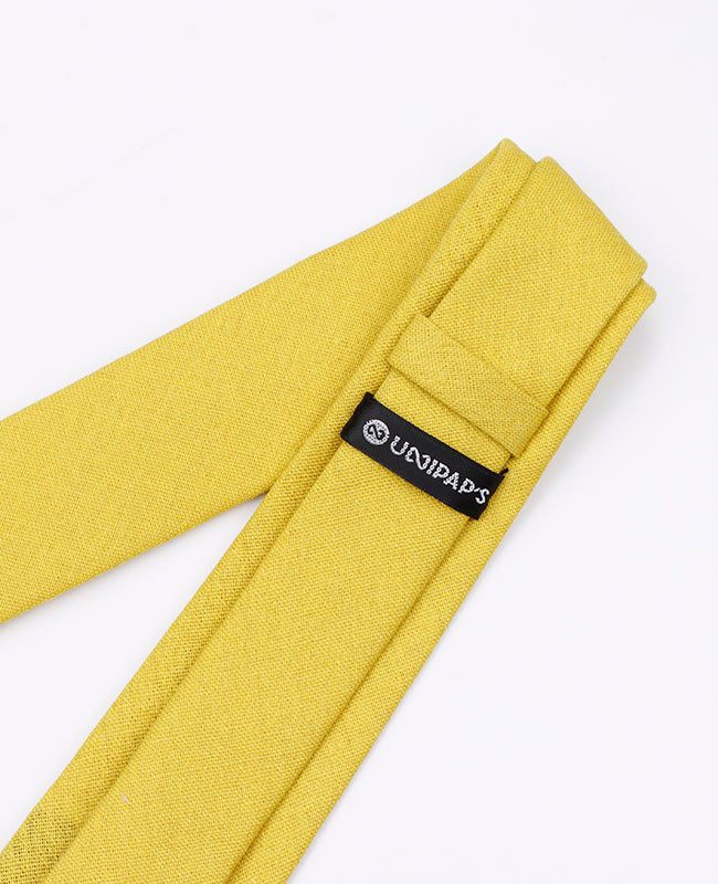 Gravata Amarelo n°1 Homem em Linho | Basile - Unipap's