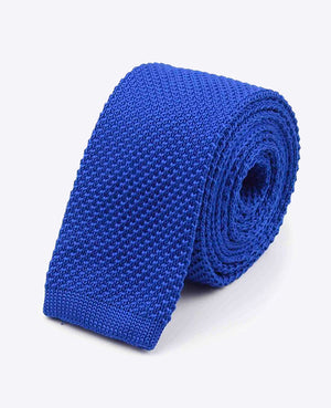 Gravata Azul n°1 Homem em Malha «Léon»
