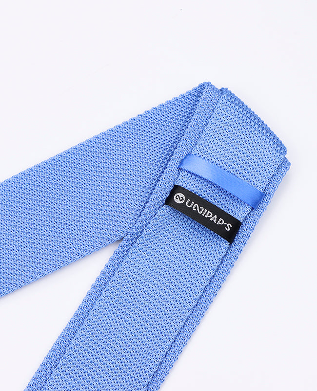 Gravata Azul n°3 Homem em Malha «Léon»