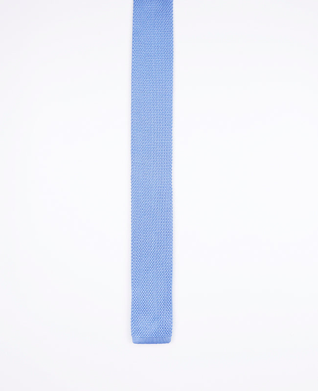 Gravata Azul n°3 Homem em Malha «Léon»