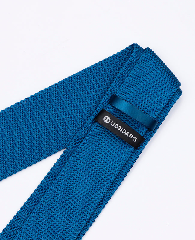 Gravata Azul n°4 Homem em Malha «Léon»