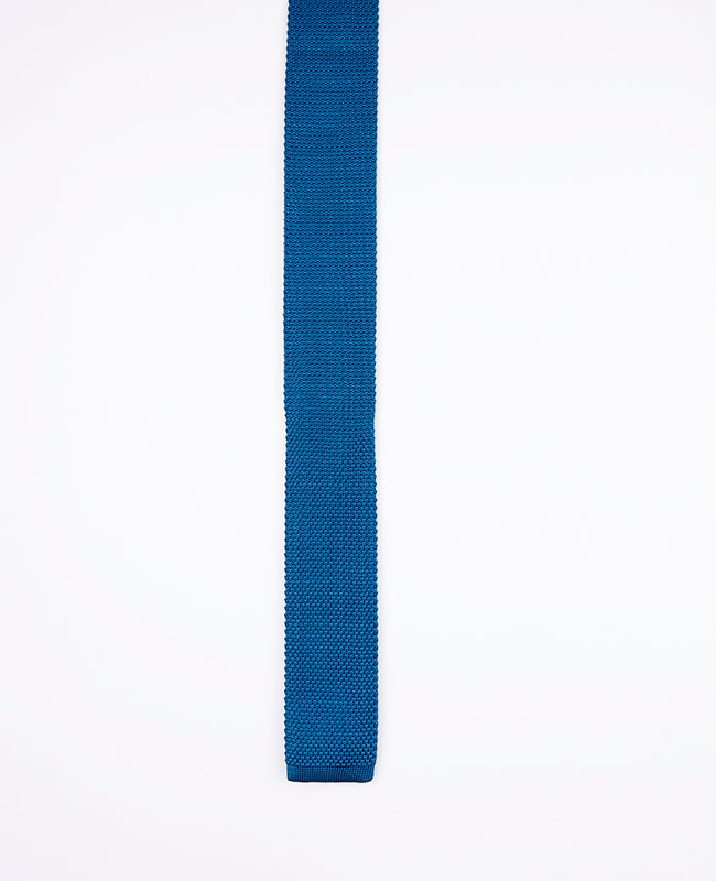 Gravata Azul n°4 Homem em Malha «Léon»