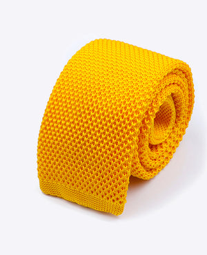 Gravata Amarelo Homem em Malha «Léon»