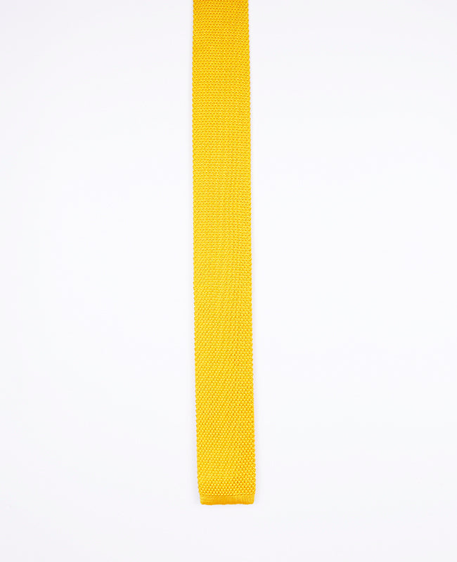 Gravata Amarelo Homem em Malha «Léon»