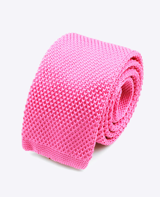 Gravata Rosa n°2 Homem em Malha «Léon»