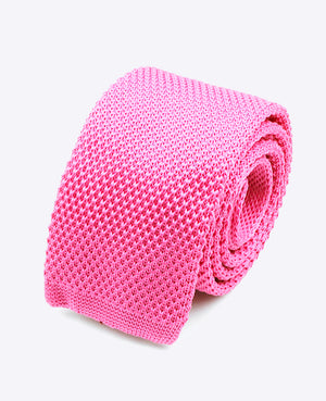 Cravate Rose n°2 Homme en Tricot «Léon»