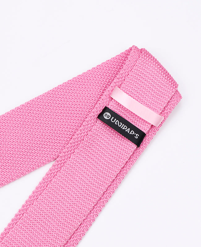 Gravata Rosa n°2 Homem em Malha «Léon»