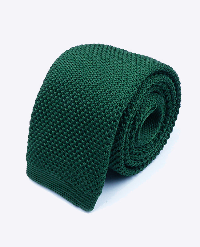 Gravata Verde n°1 Homem em Malha «Léon»