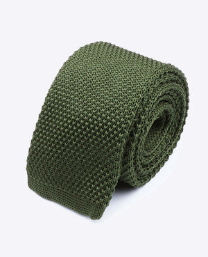 Gravata Verde n°2 Homem em Malha «Léon»