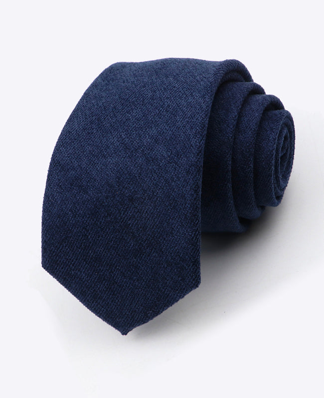 Gravata Azul n°1 Homem em Efeito Veludo «Simon»