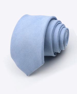 Gravata Azul n°2 Homem em Efeito Veludo «Simon»