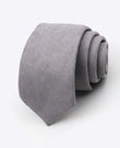 Cravate Gris n°1 Homme en Effet Velours «Simon»