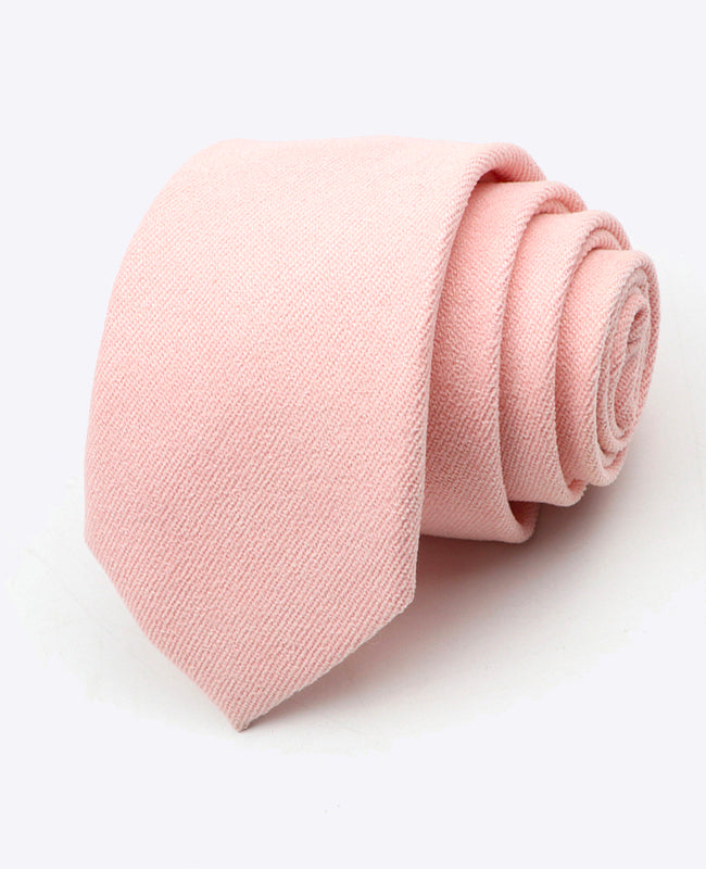 Gravata Rosa n°1 Homem em Efeito Veludo «Simon»