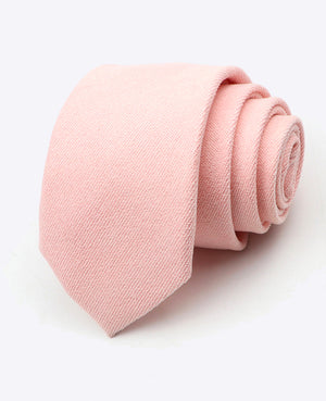 Gravata Rosa n°1 Homem em Efeito Veludo «Simon»