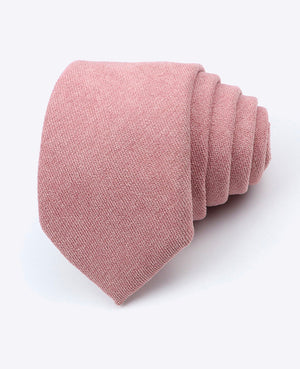 Gravata Rosa n°2 Homem em Efeito Veludo «Simon»