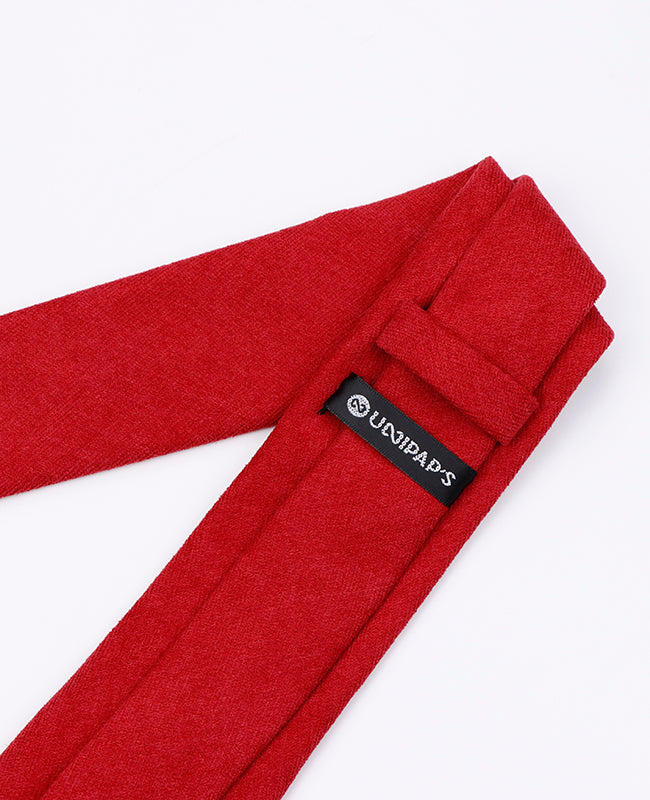 Gravata Vermelho n°2 Homem em Efeito Veludo | Simon - Unipap's