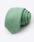 Gravata Verde n°2 Homem em Efeito Veludo «Simon»