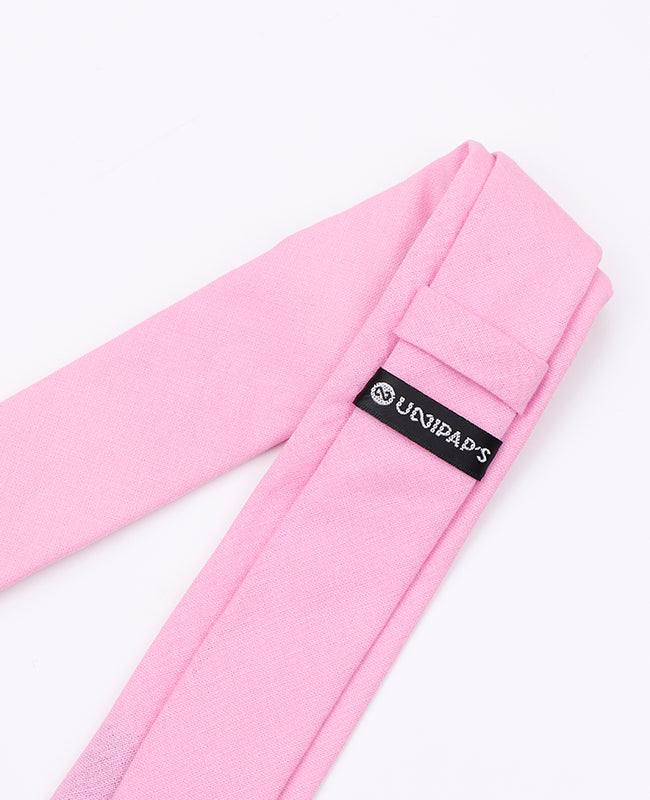 Gravata Rosa n°4 Homem em Algodão «Edgard»