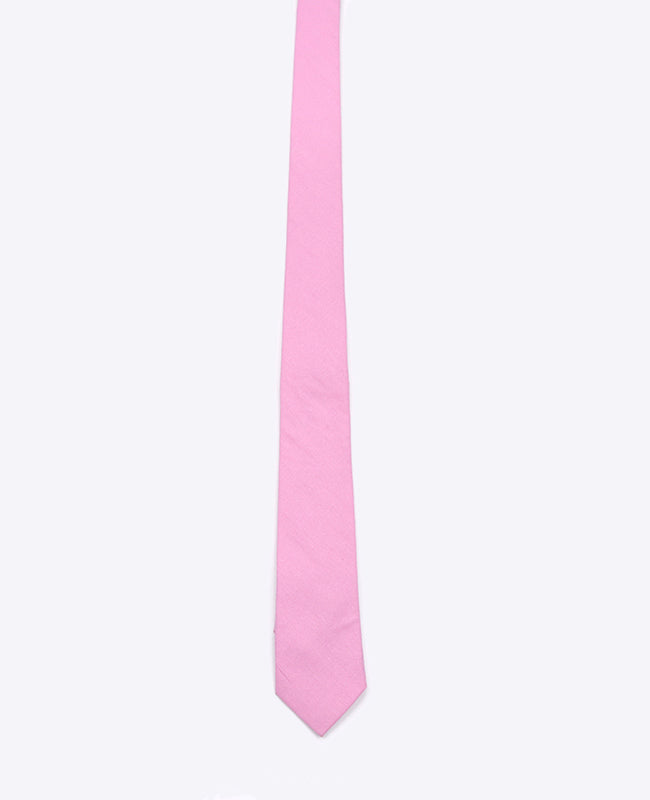 Gravata Rosa n°4 Homem em Algodão «Edgard»