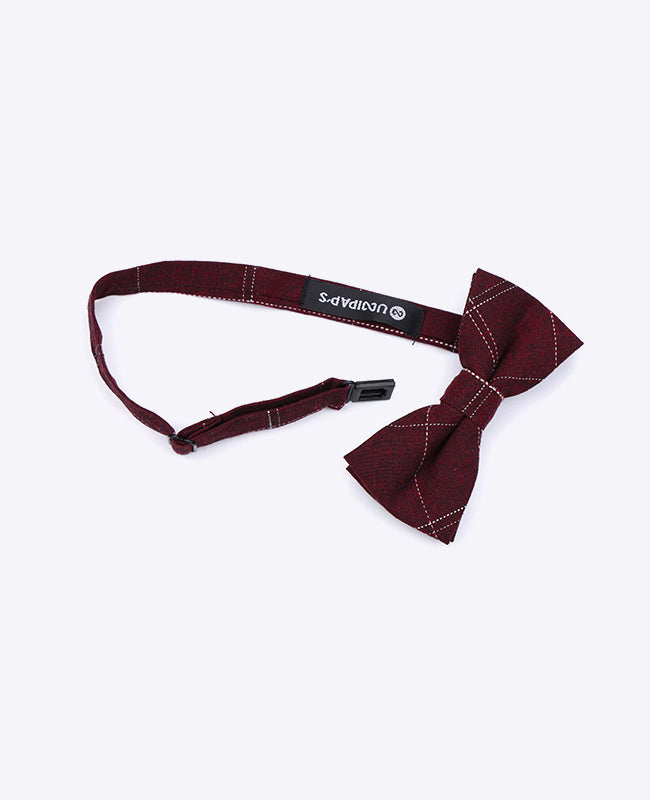 Laço Tartan Vermelho Criança em Algodão