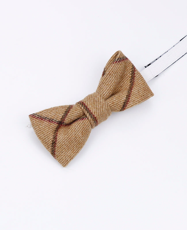 Laço Tartan Castanho n°1 Criança em Lã | Nobert - Unipap's