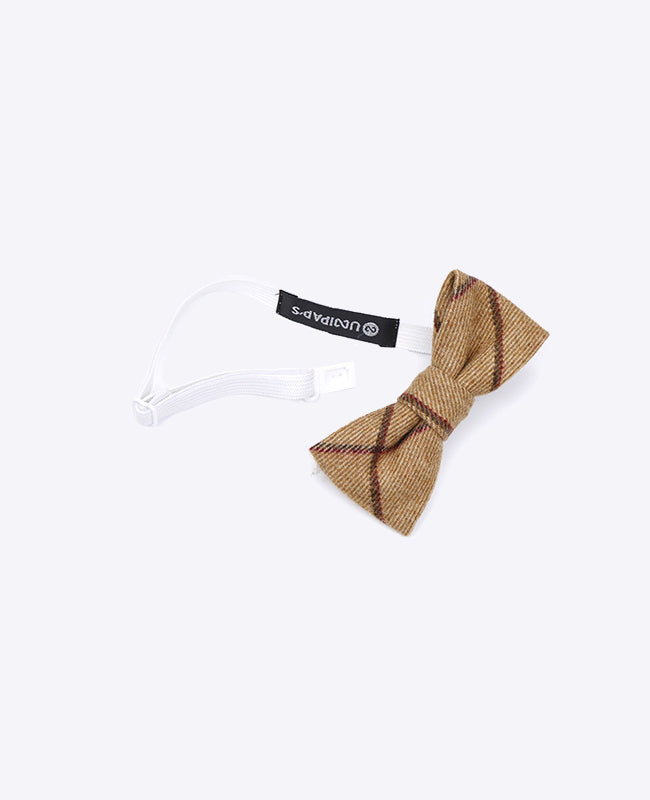 Laço Tartan Castanho n°1 Criança em Lã | Nobert - Unipap's