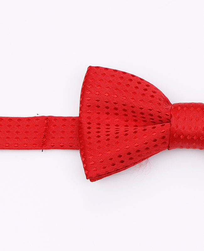 Laço Vermelho n°1 Com Bolinhas Criança em Poliéster | Louis - Unipap's