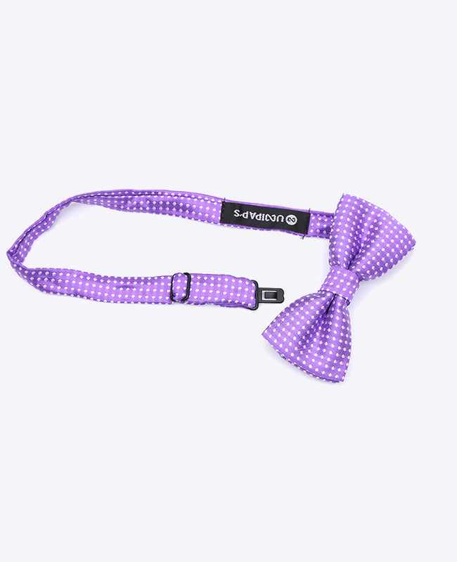 Laço Violeta n°1 Com Bolinhas Criança em Poliéster | Louis - Unipap's