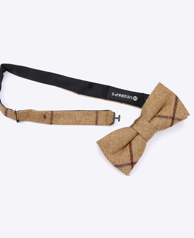 Laço Tartan Castanho n°1 Homem em Lã | Nobert - Unipap's