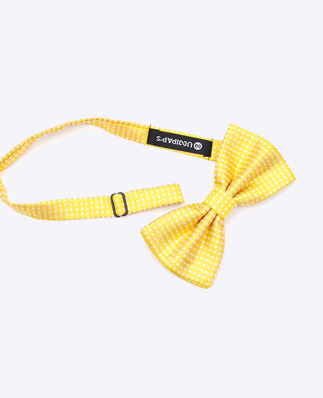 Laço Amarelo n°1 Com Bolinhas Homem em Poliéster | Louis - Unipap's