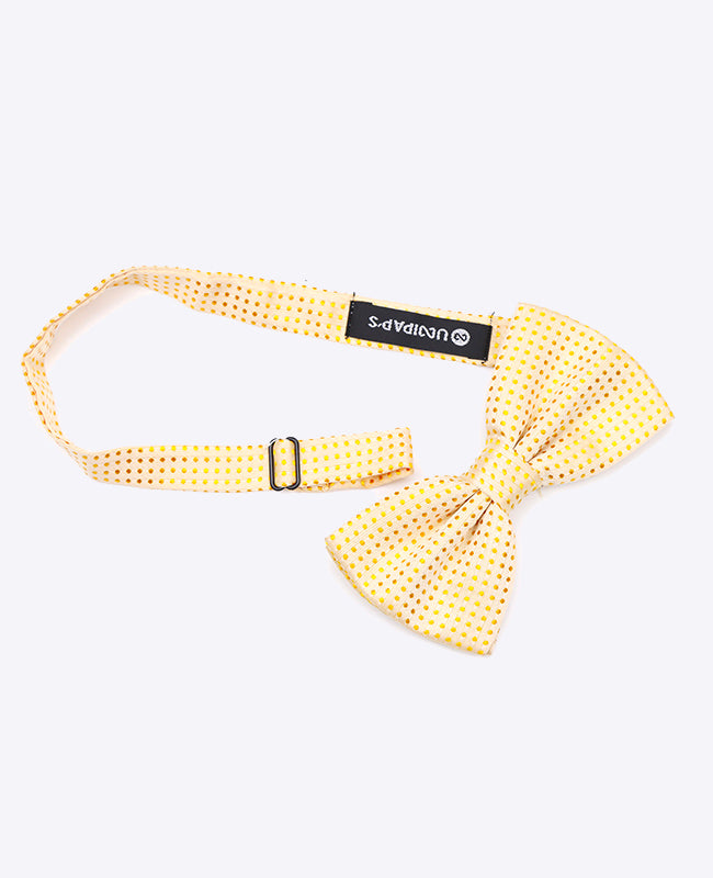 Laço Amarelo n°2 Com Bolinhas Homem em Poliéster | Louis - Unipap's