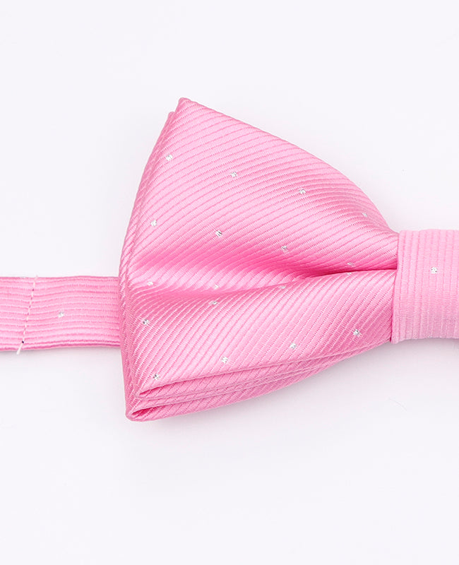 Laço Rosa Com Bolinhas Homem em Poliéster | Georges - Unipap's