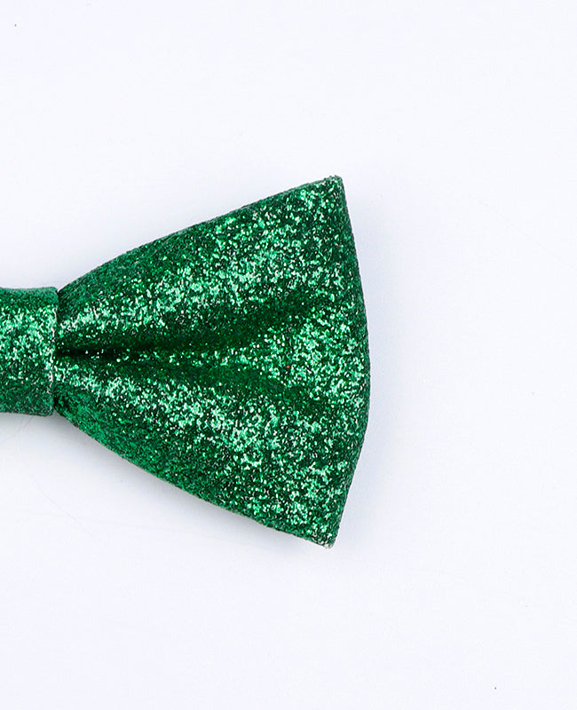 Laço de Brilho Verde n°1 Criança em Poliéster «Olive»