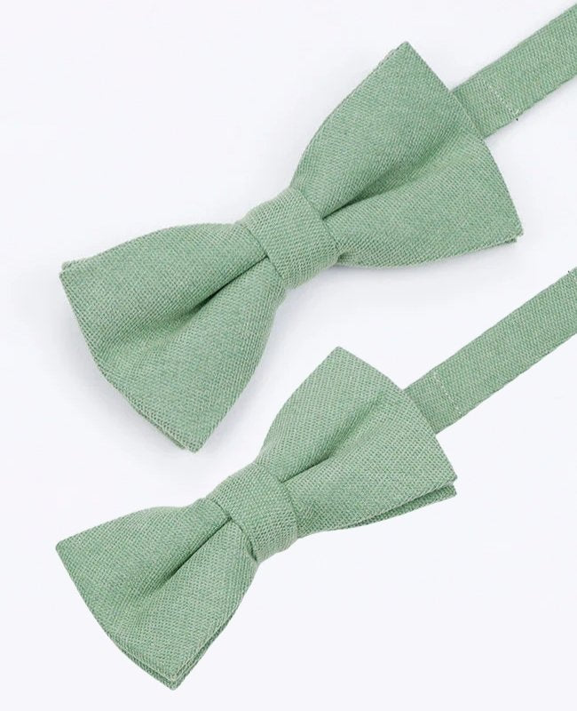 Laços Verde n°2 Pai & Filho em Efeito Veludo «Simon»