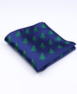 Lenço de bolso de Natal Azul n°1 em Poliéster «Christmas»
