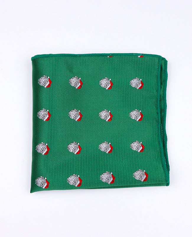 Lenço de bolso de Natal Verde n°1 em Poliéster «Christmas»