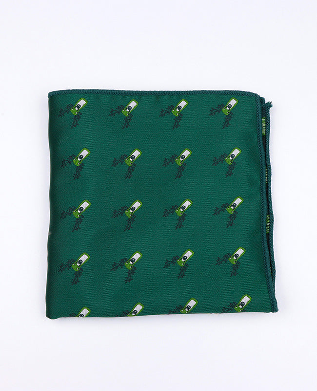 Lenço de bolso de Natal Verde n°2 em Poliéster «Christmas»