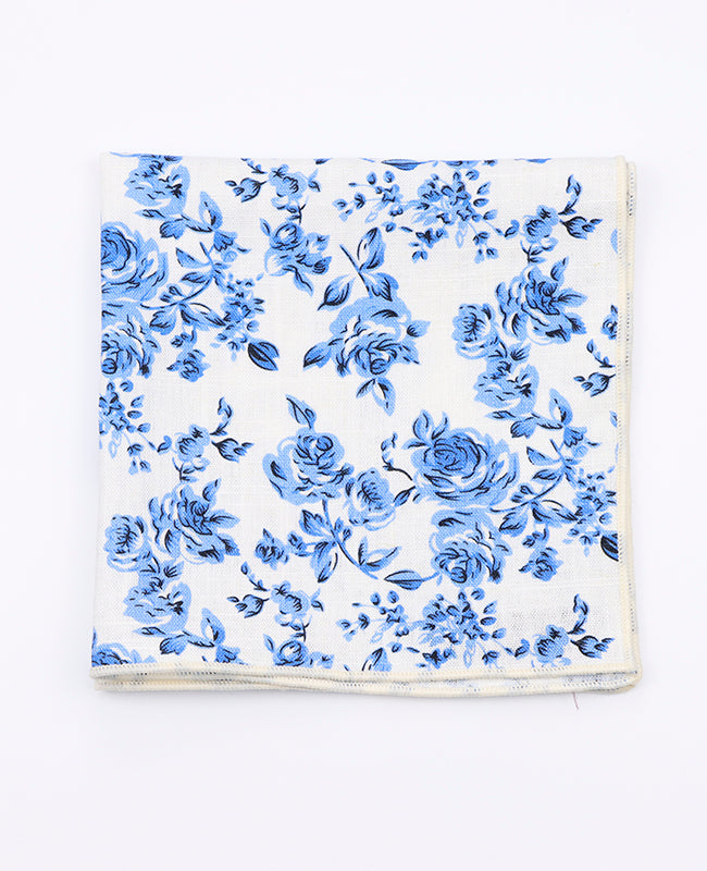 Lenço de bolso Liberty Branco n°10 em Algodão | Charles - Unipap's
