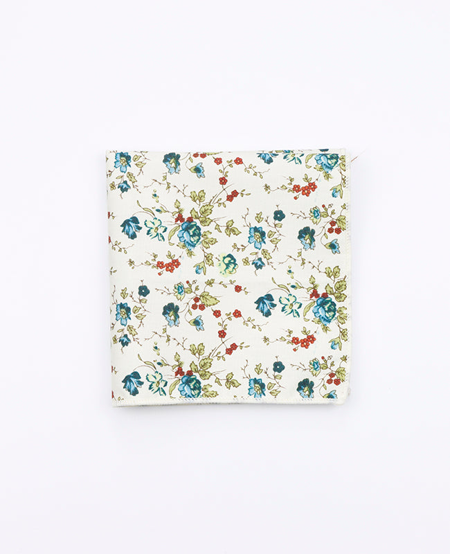Lenço de bolso Liberty Branco n°9 em Algodão | Charles - Unipap's
